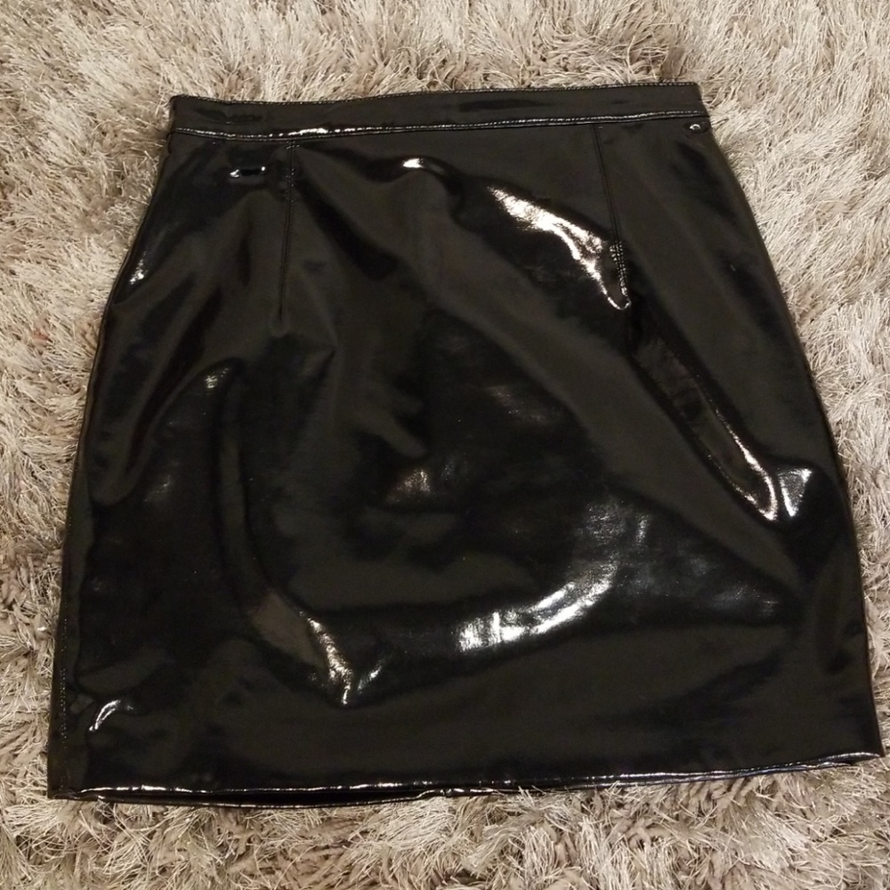 Black mini skirt